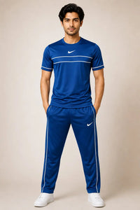 Men's Fleece Plain Tracksuit Winter Warm Casual Sportswear Set